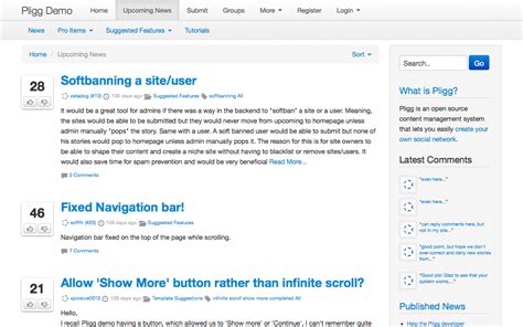 Websites using Pligg .